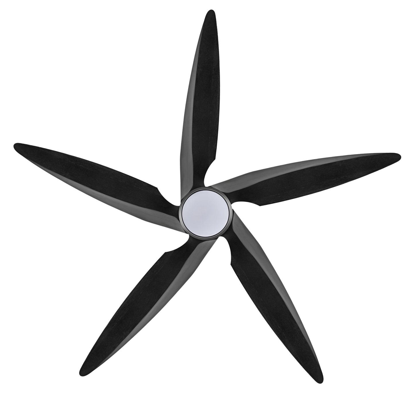 54" Matte Black Ceiling Fan with LED Light and Remote – Modern Dimmable Fan