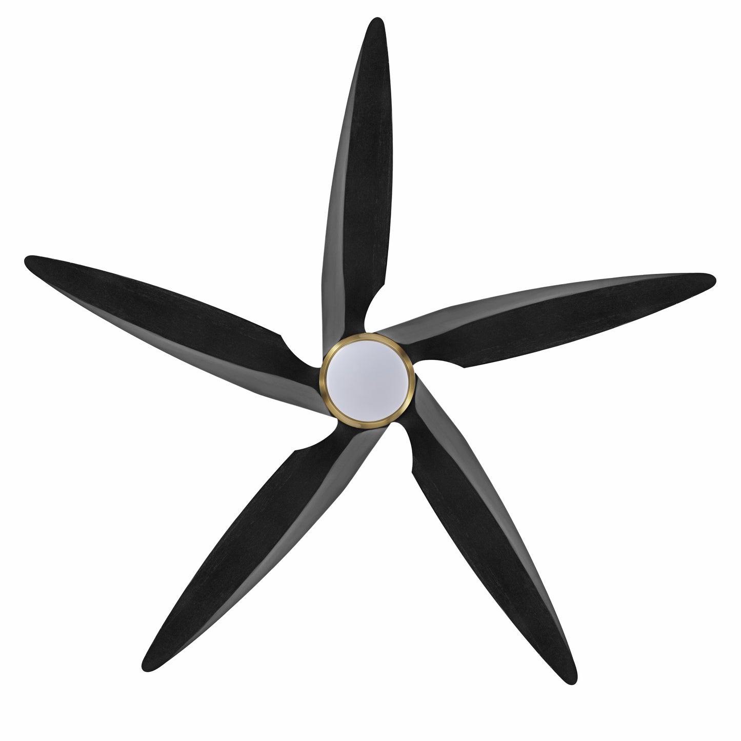 54" Gold and Black Ceiling Fan with LED Light and Remote – Modern Dimmable Fan