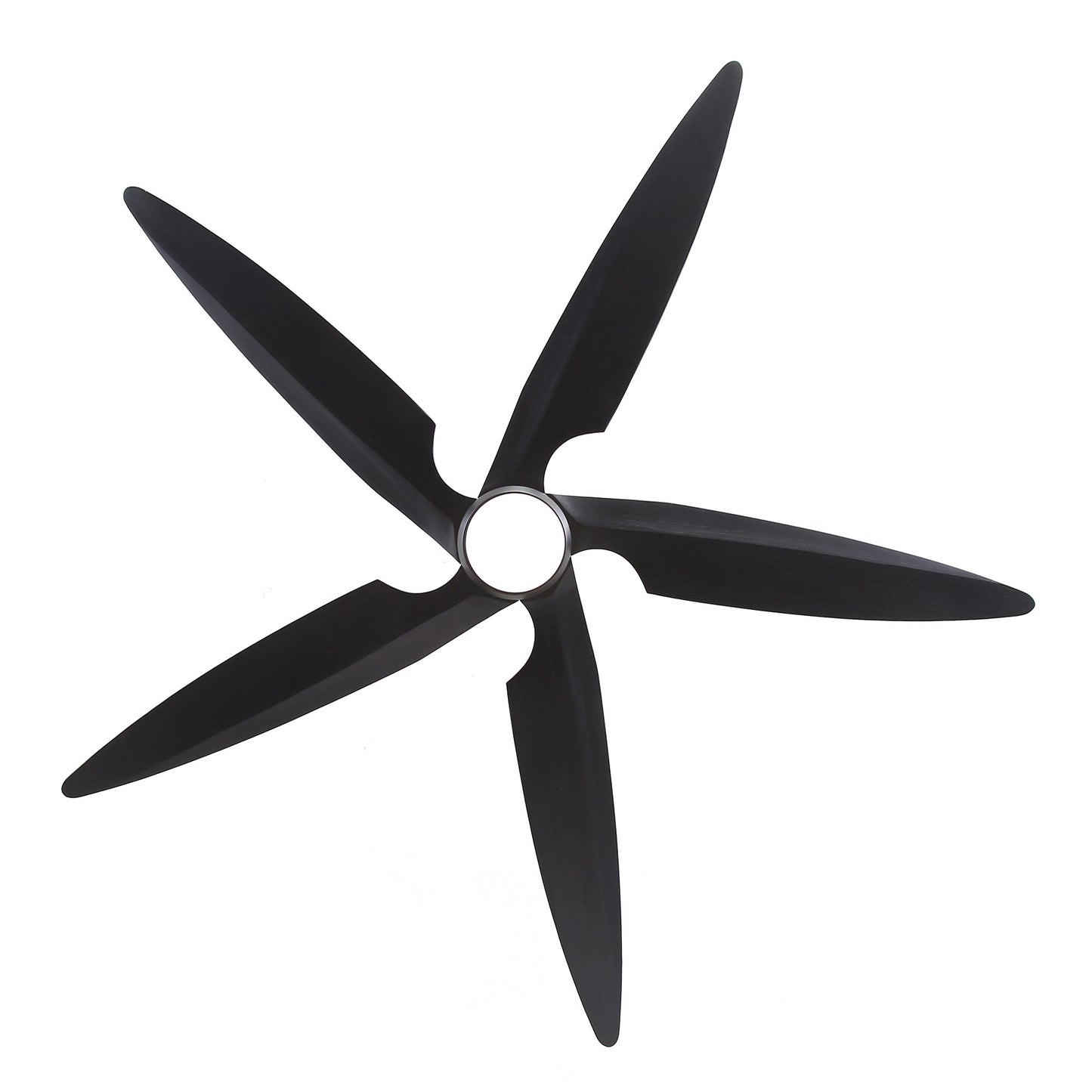 64" Matte Black Ceiling Fan with LED Light and Remote – Modern Large Room Fan