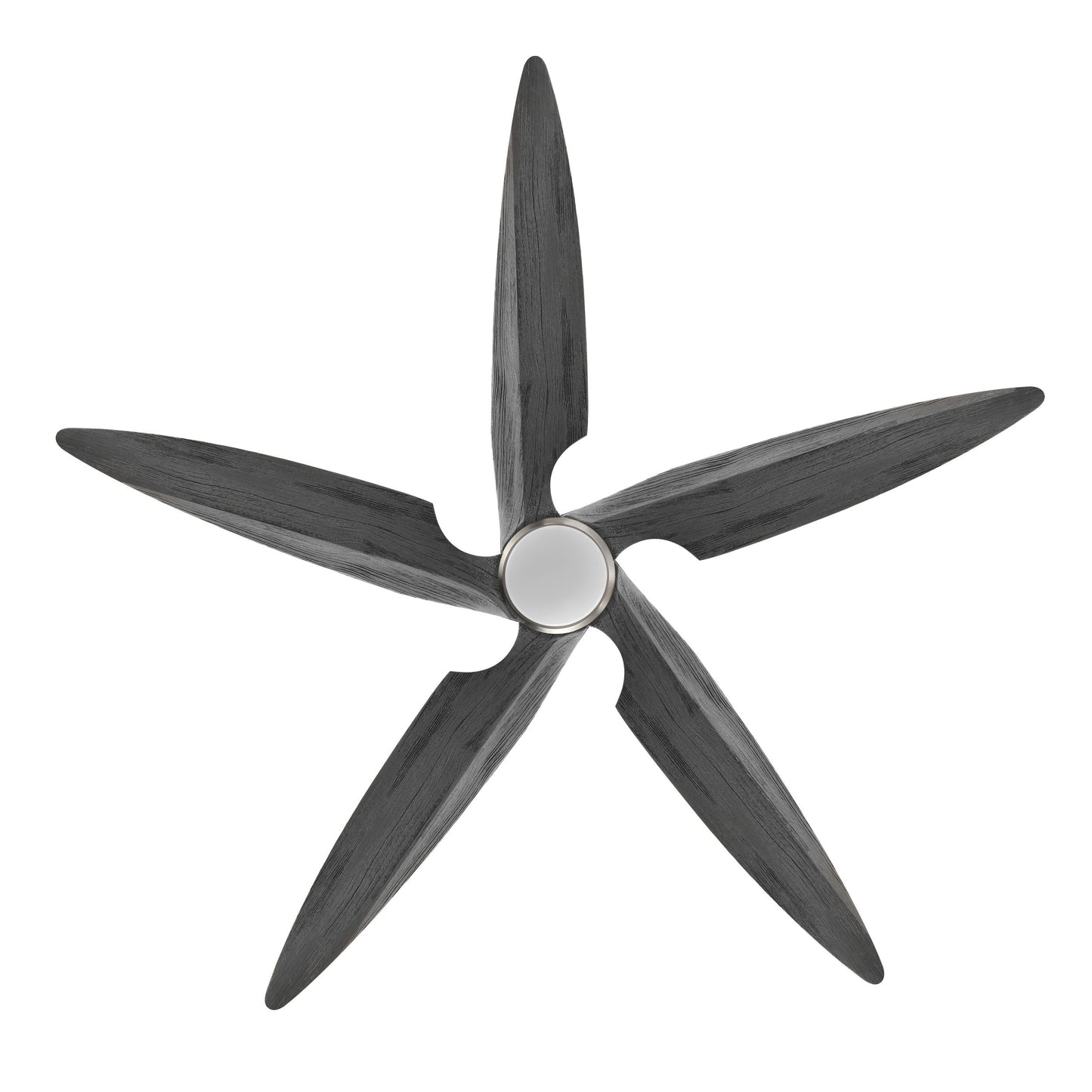 Ceiling Fan 64" Modern Nickel + Gray 5-Blade with LED Light