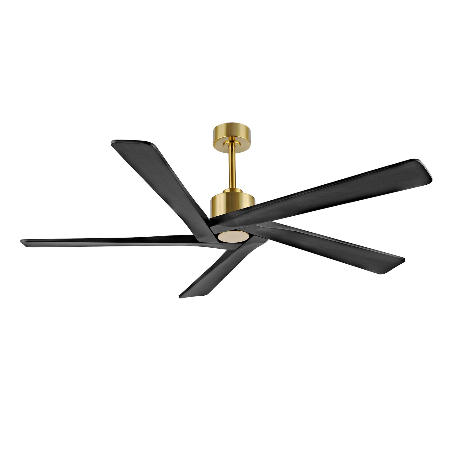 54" Gold & Black Ceiling Fan with Light & Remote – Modern 5-Blade, Quiet DC Motor