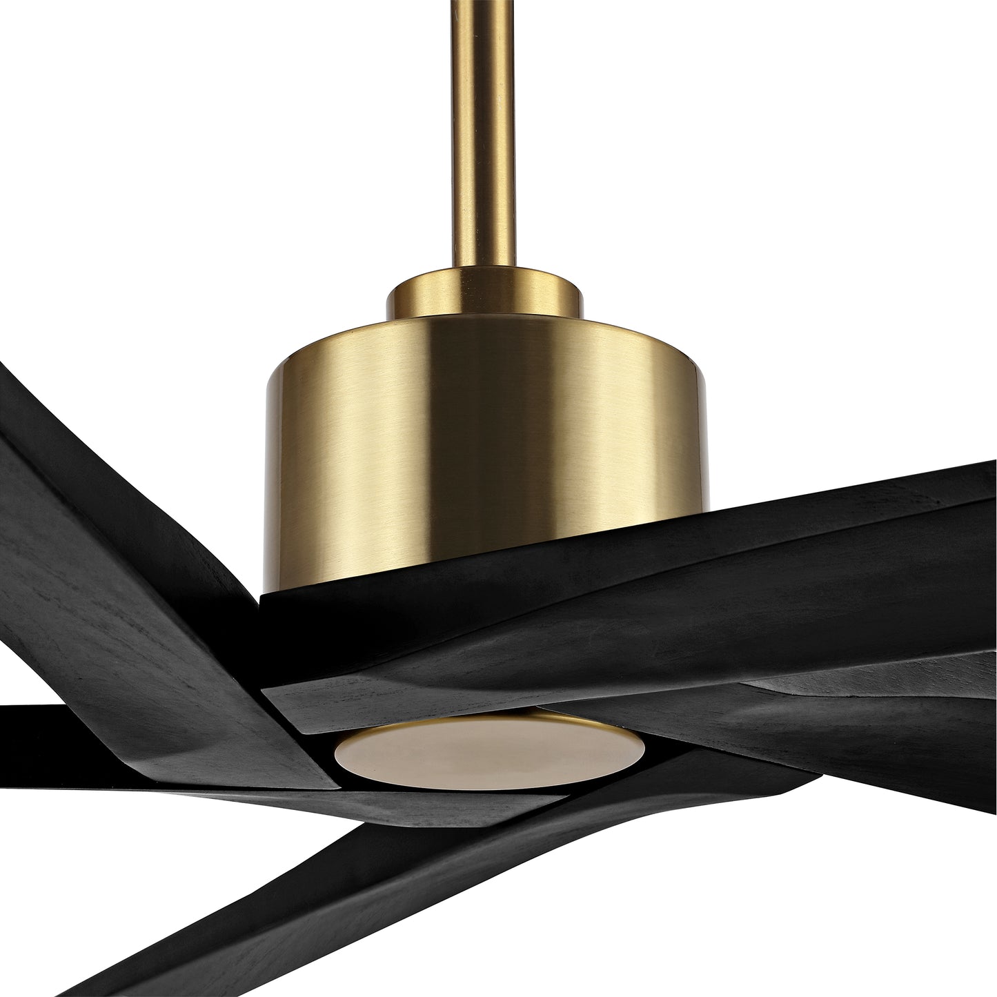 54" Gold & Black Ceiling Fan with Light & Remote – Modern 5-Blade, Quiet DC Motor
