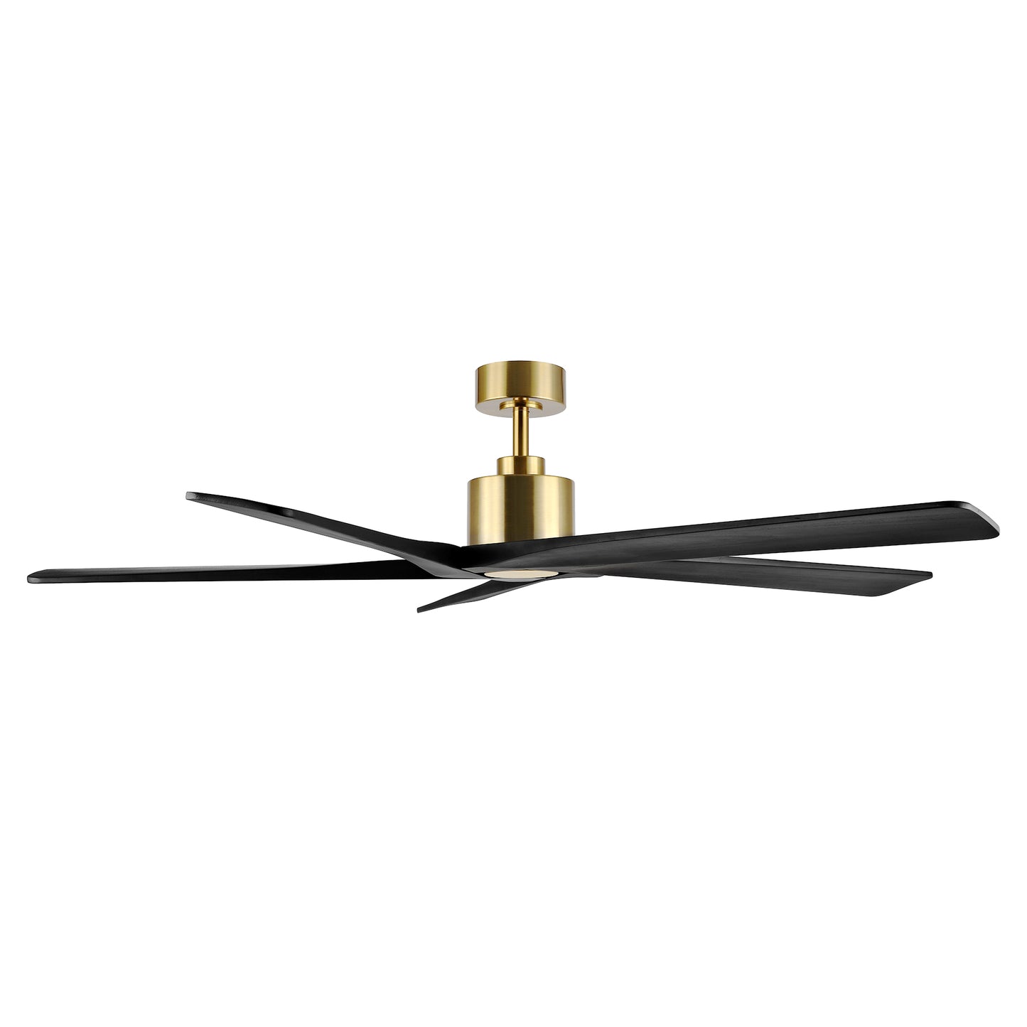 64" Gold & Black Ceiling Fan with Light & Remote – Modern 5-Blade, Quiet DC Motor