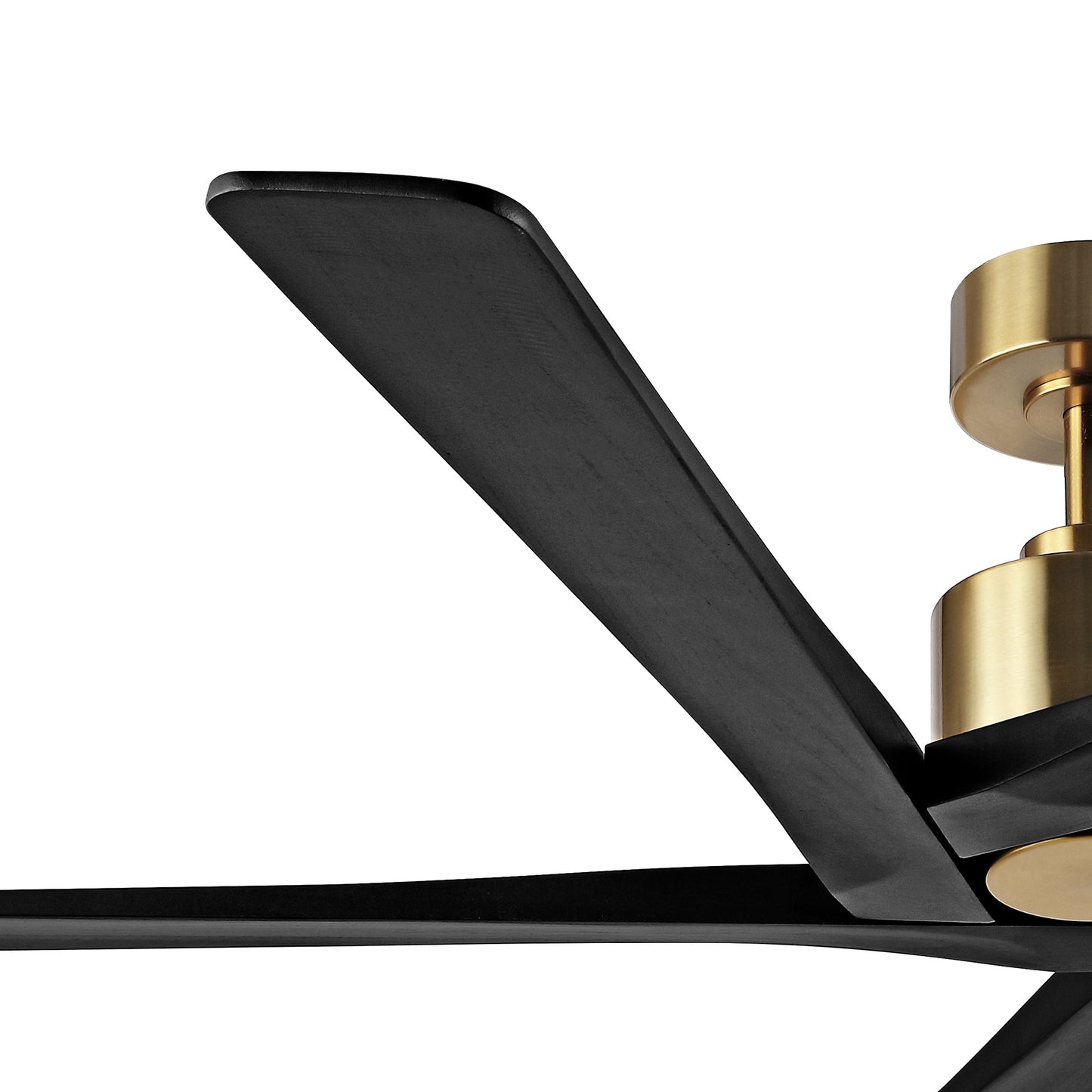 64" Gold & Black Ceiling Fan with Light & Remote – Modern 5-Blade, Quiet DC Motor