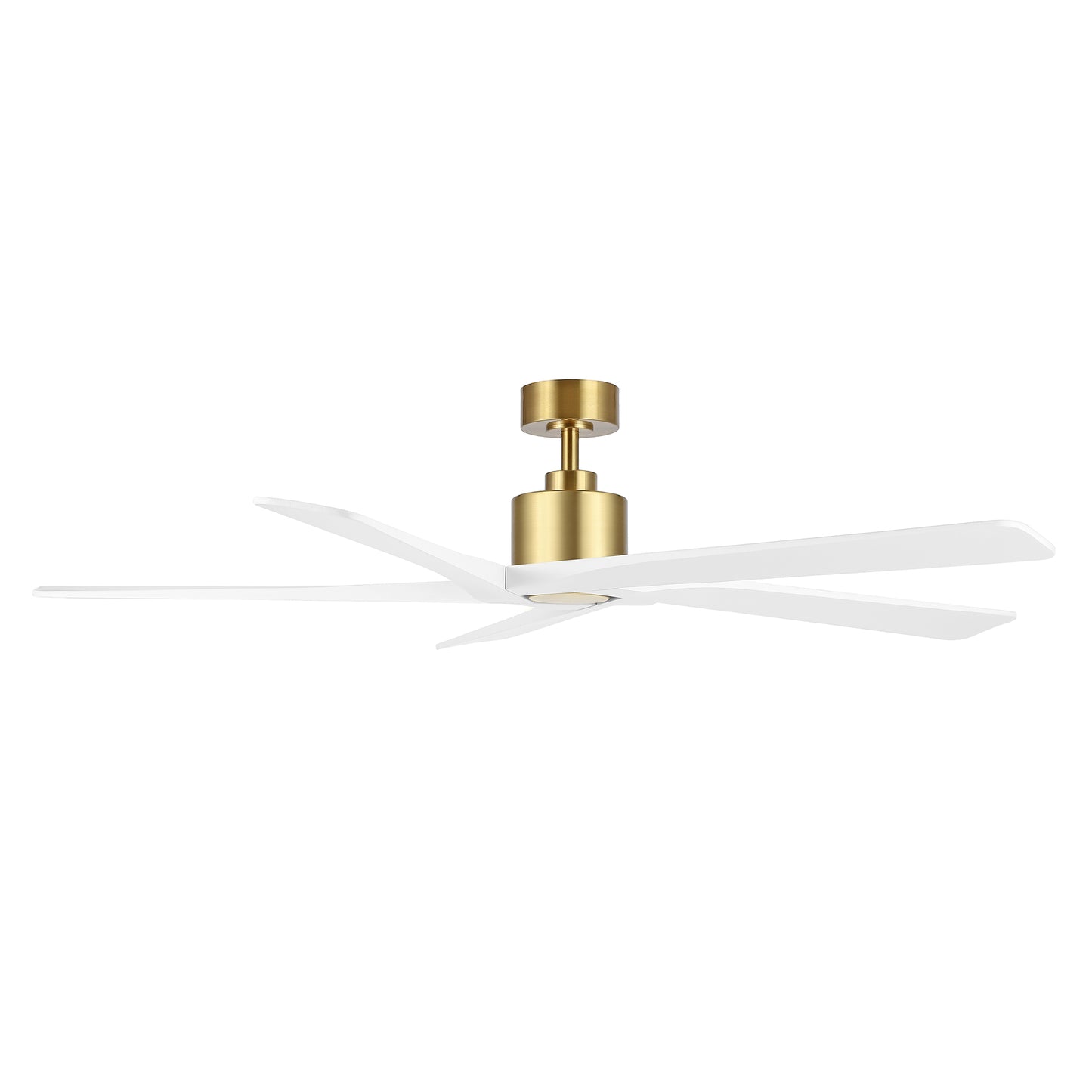 54" Gold & White Ceiling Fan with Light & Remote – Modern 5-Blade, Quiet DC Motor