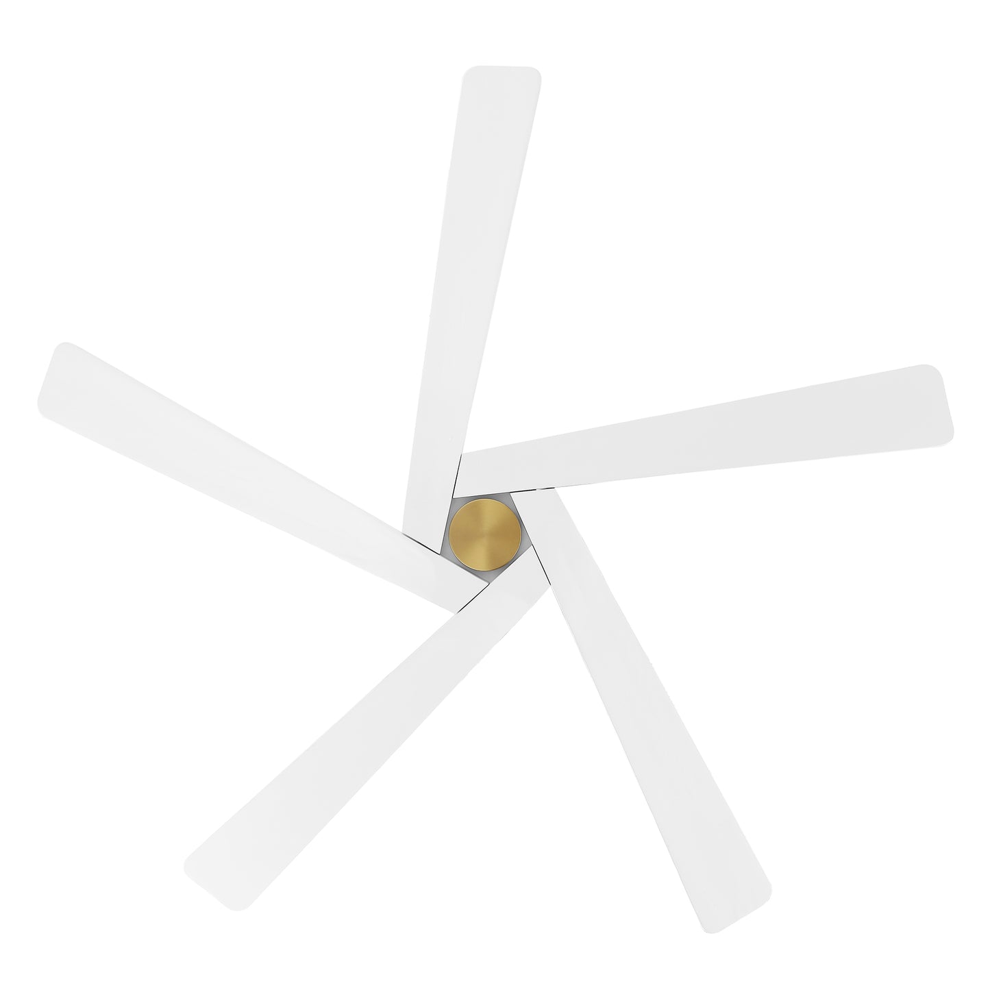 54" Gold & White Ceiling Fan with Light & Remote – Modern 5-Blade, Quiet DC Motor