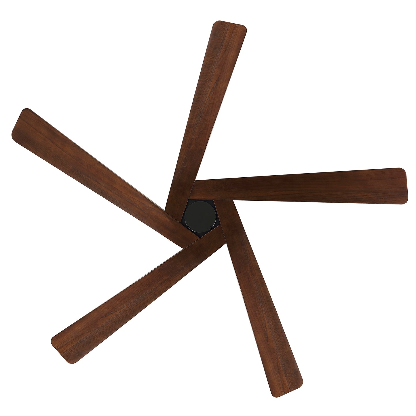 54" Black & Wood Ceiling Fan with Light & Remote – Modern 5-Blade, Quiet DC Motor