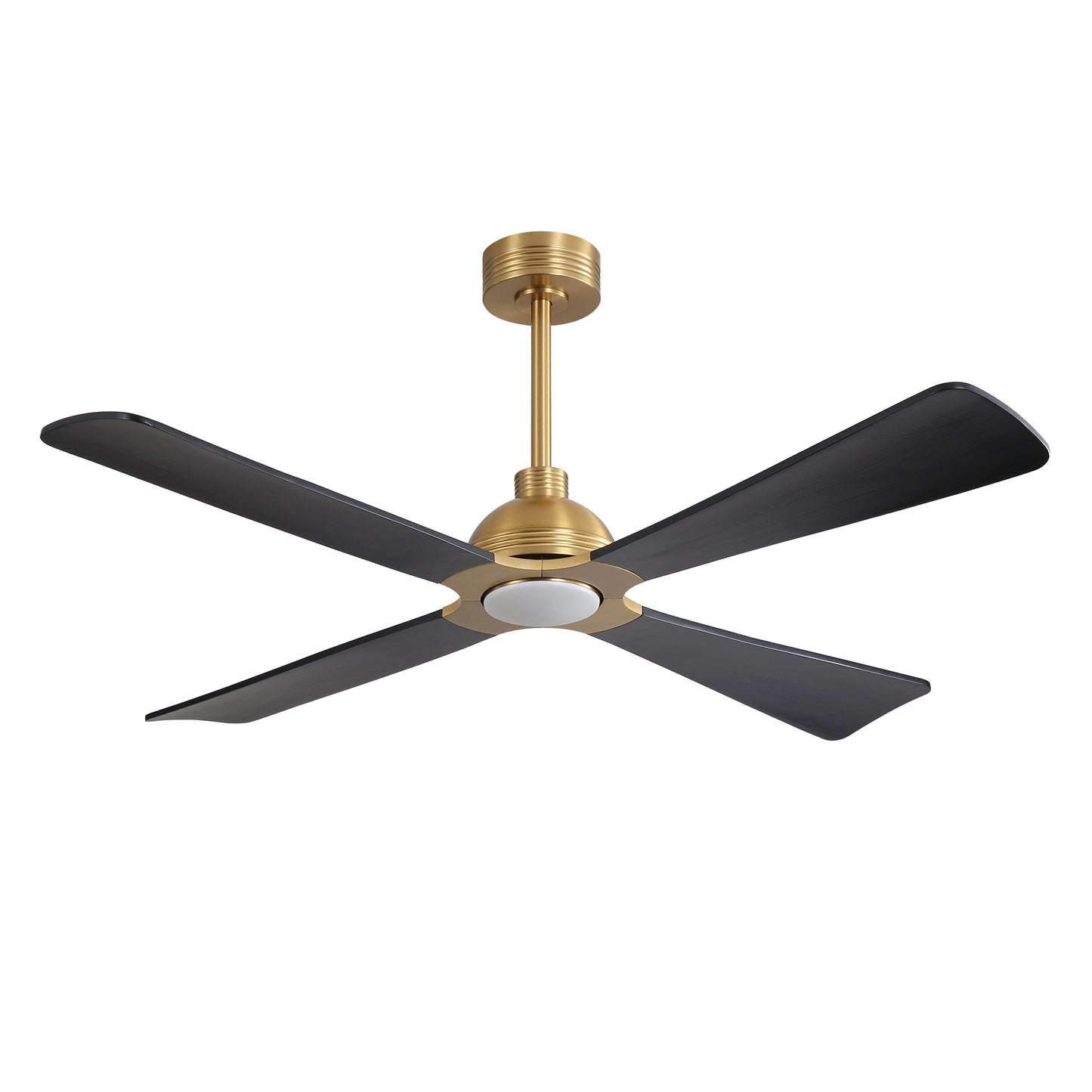 56" Gold & Black Ceiling Fan with Light & Remote – Modern 4-Blade, Quiet DC Motor