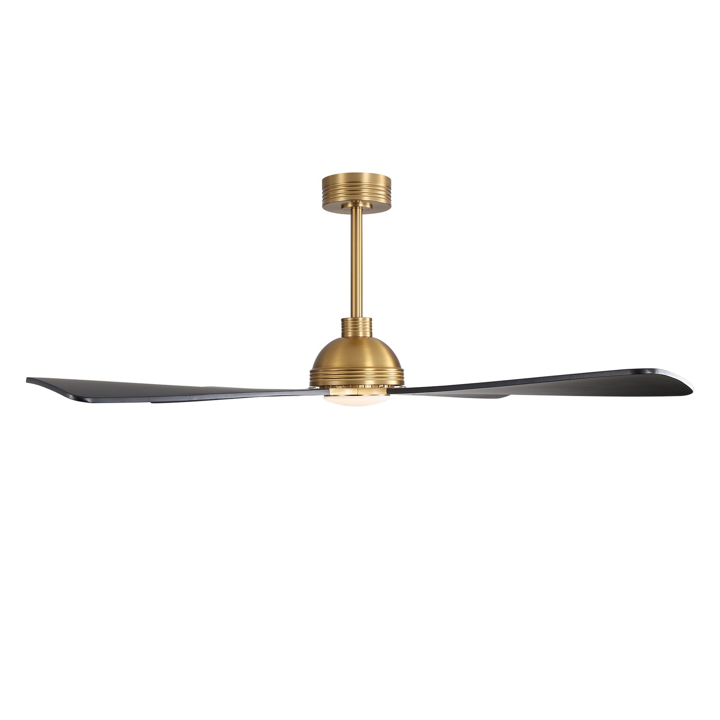 56" Gold & Black Ceiling Fan with Light & Remote – Modern 4-Blade, Quiet DC Motor