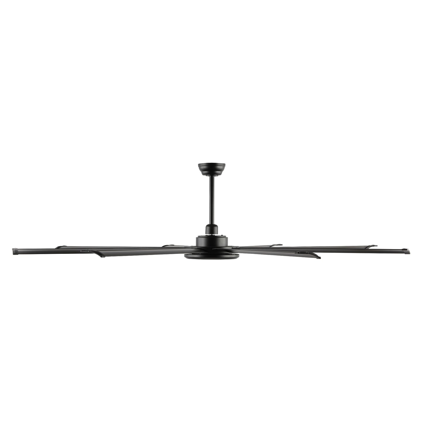 80" Matte Black Ceiling Fan with LED Light and Remote – 8-Blade Large Room Fan
