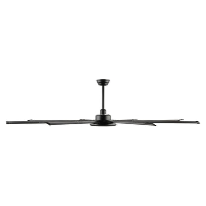 80" Matte Black Ceiling Fan with LED Light and Remote – 8-Blade Large Room Fan