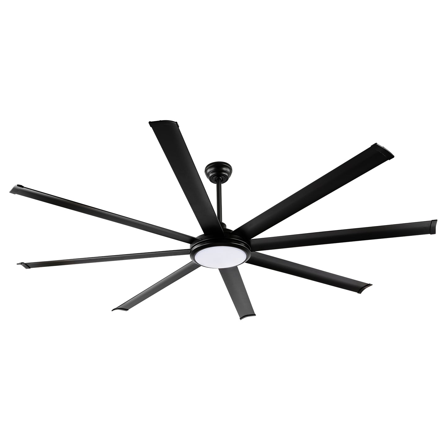 80" Matte Black Ceiling Fan with LED Light and Remote – 8-Blade Large Room Fan