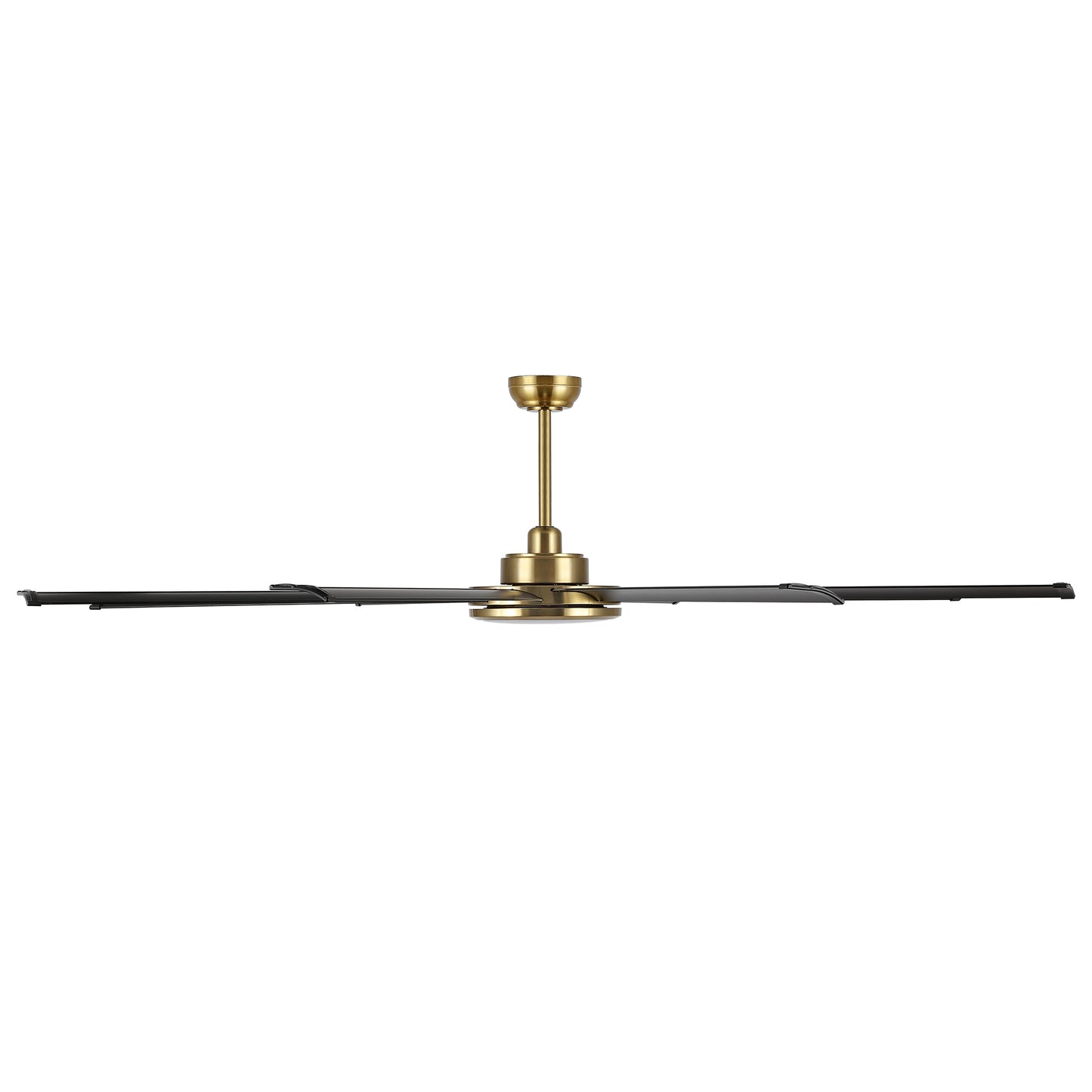 80" Gold and Black Ceiling Fan with LED Light and Remote – 8-Blade Large Room Fan