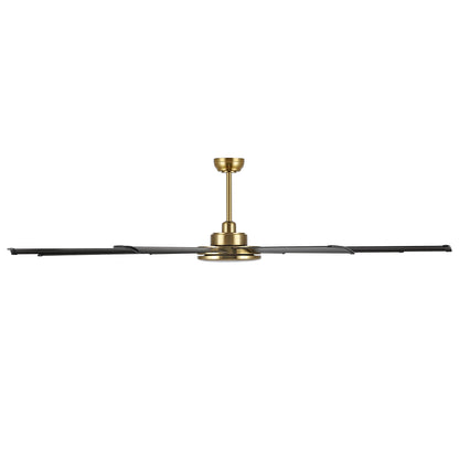 80" Gold and Black Ceiling Fan with LED Light and Remote – 8-Blade Large Room Fan