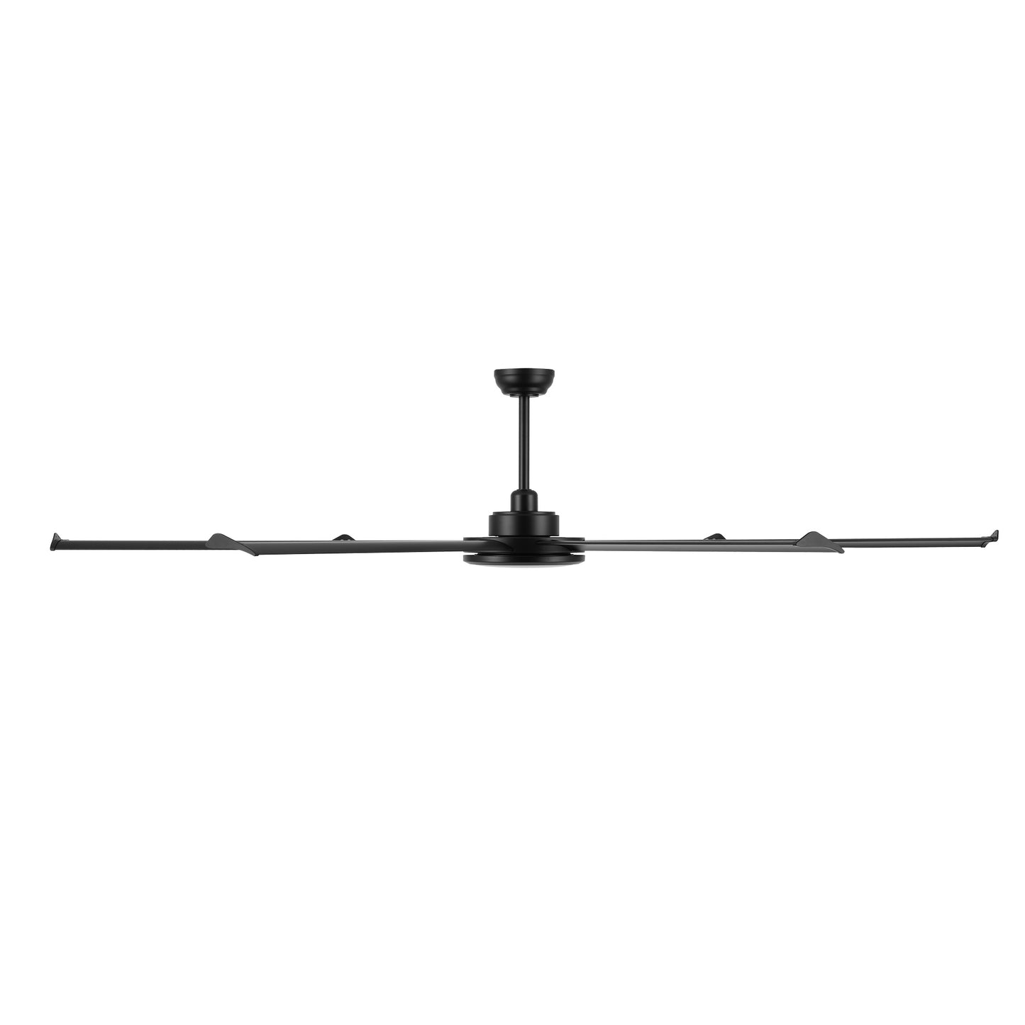 96" Matte Black Ceiling Fan with Light & Remote – Massive Modern DC Motor Fan