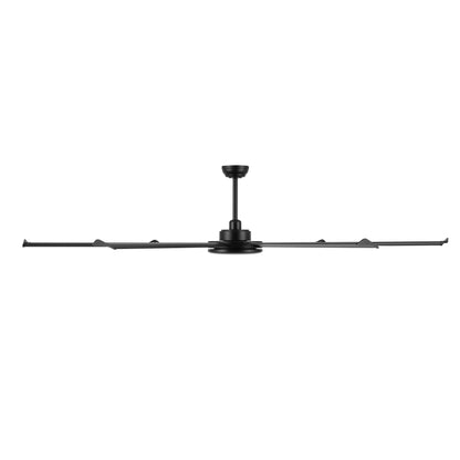 96" Matte Black Ceiling Fan with Light & Remote – Massive Modern DC Motor Fan