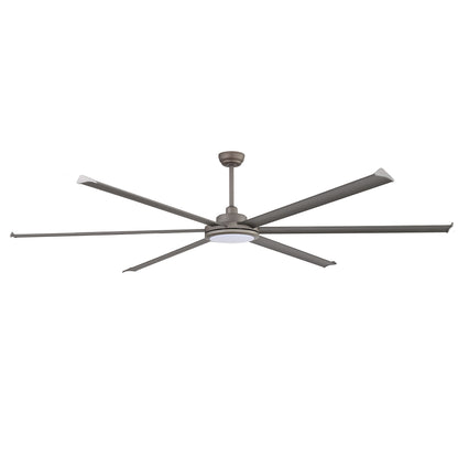 96" Charcoal Grey Ceiling Fan with Light & Remote – Massive Modern DC Motor Fan