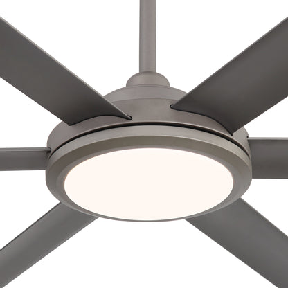 96" Charcoal Grey Ceiling Fan with Light & Remote – Massive Modern DC Motor Fan