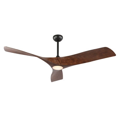 52" Ceiling Fan with LED Light and Remote – Modern Dimmable Fan with DC Motor