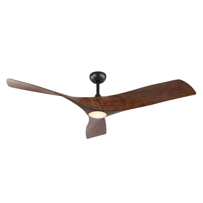 52" Ceiling Fan with LED Light and Remote – Modern Dimmable Fan with DC Motor