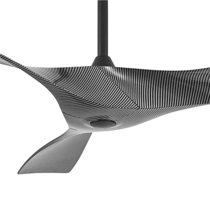 52" Ceiling Fan with Remote – Modern Black Fan No Light with DC Motor