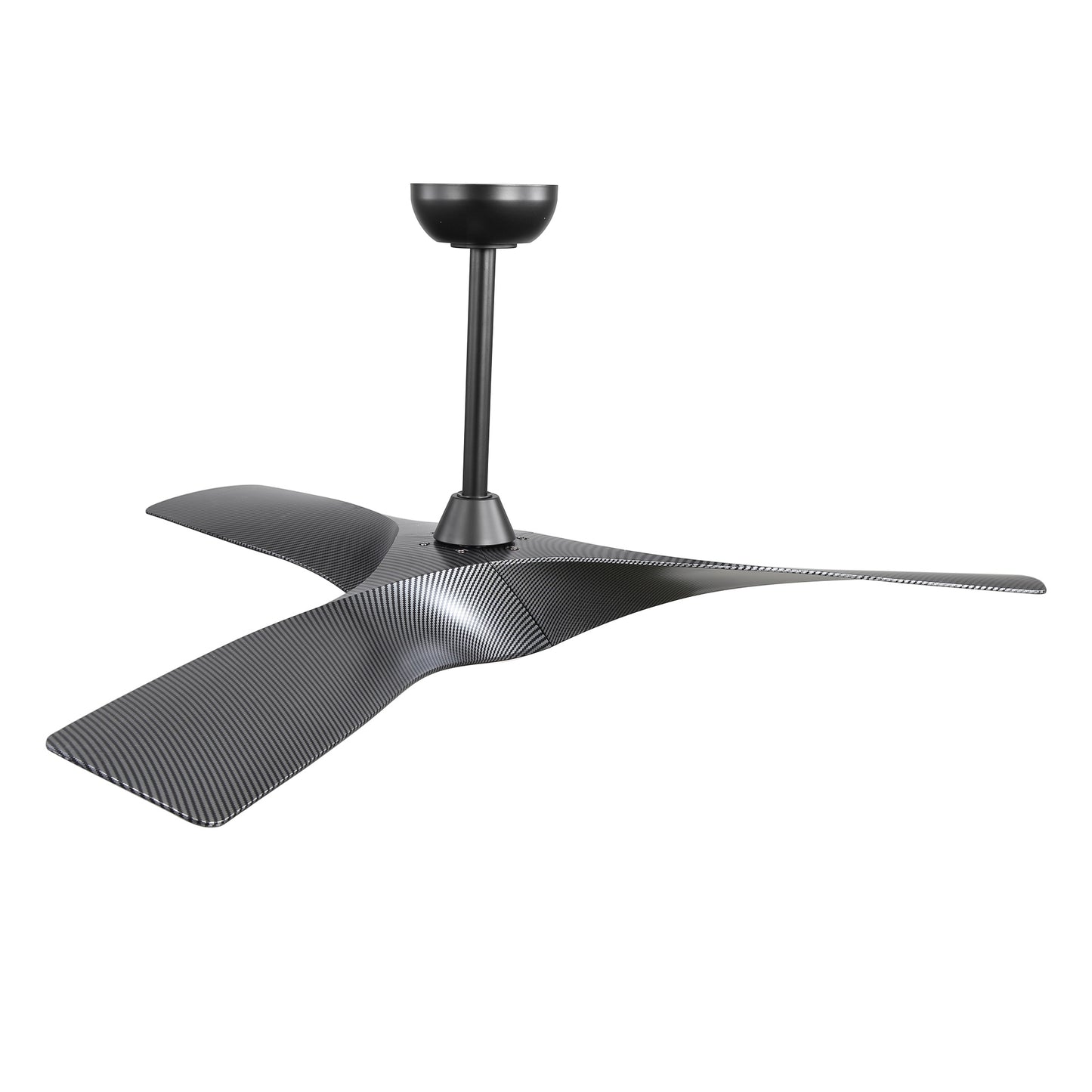 52" Ceiling Fan with LED Light and Remote – Modern Black Fan with DC Motor