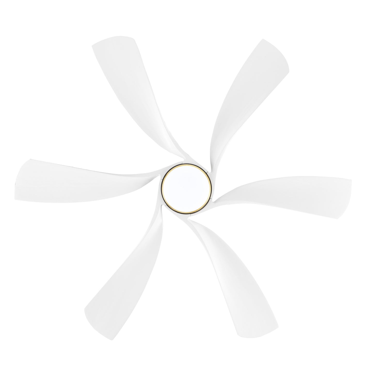 60" White Ceiling Fan with LED Light and Remote – Modern 6-Blade Smart Fan