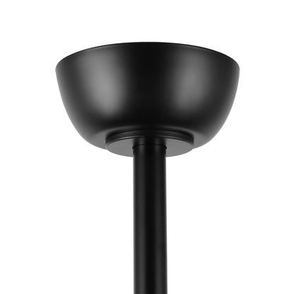 60" Matte Black Ceiling Fan with LED Light and Remote – Modern 6-Blade Smart Fan