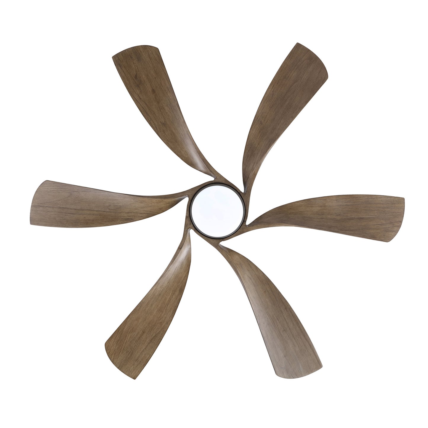 60" Charcoal Grey Ceiling Fan with Wood Blades and LED Light – 6-Blade Smart Fan with Remote