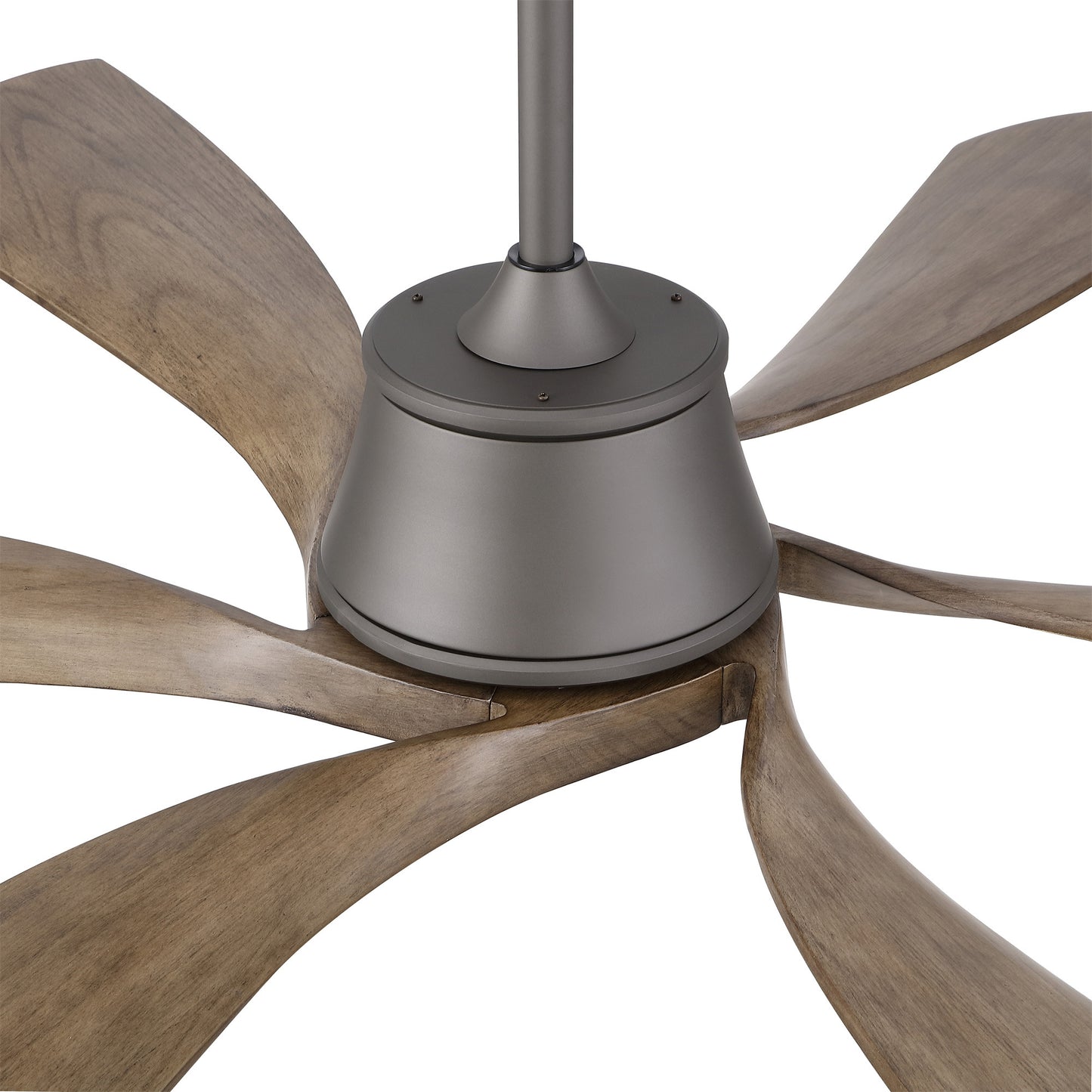 60" Charcoal Grey Ceiling Fan with Wood Blades and LED Light – 6-Blade Smart Fan with Remote