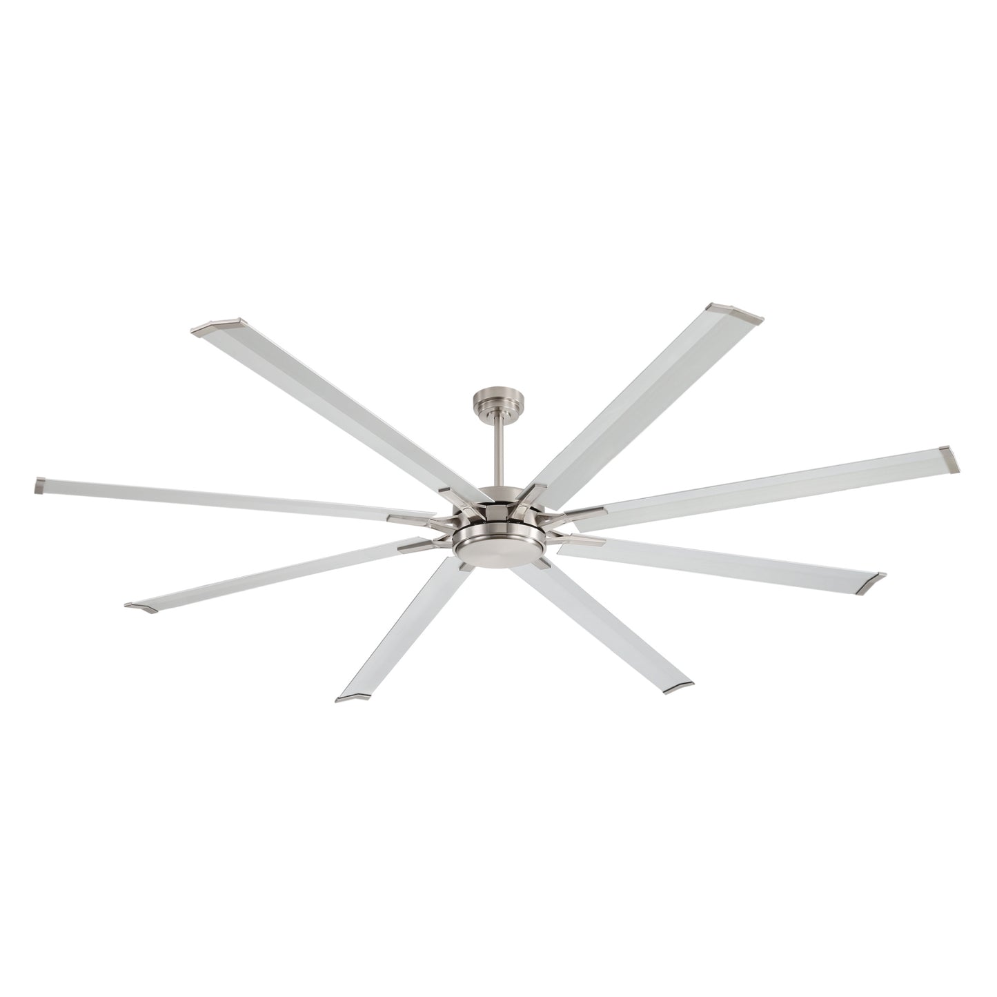 Ceiling Fan 72" Industrial Brushed Nickel 8-Blade