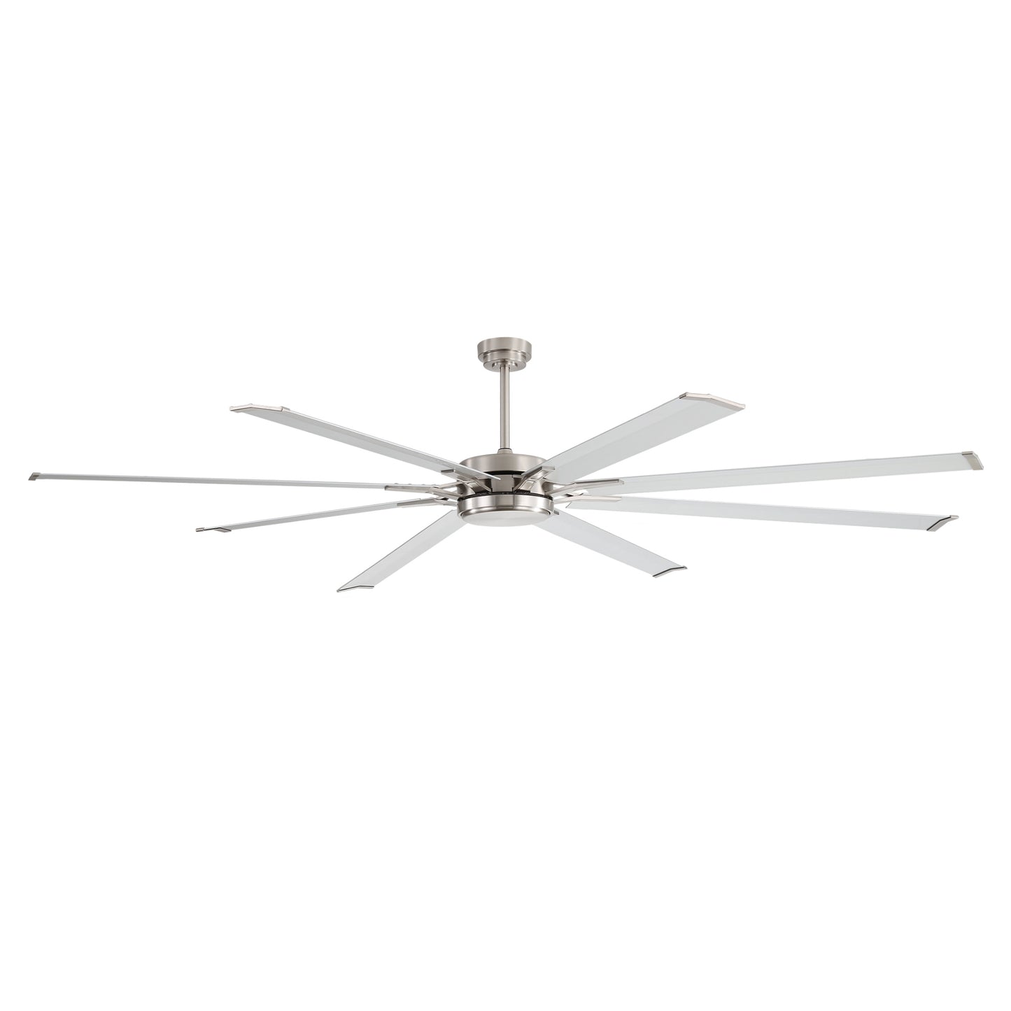 Ceiling Fan 72" Industrial Brushed Nickel 8-Blade