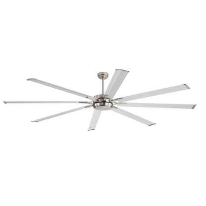 Ceiling Fan 72" Industrial Brushed Nickel 8-Blade