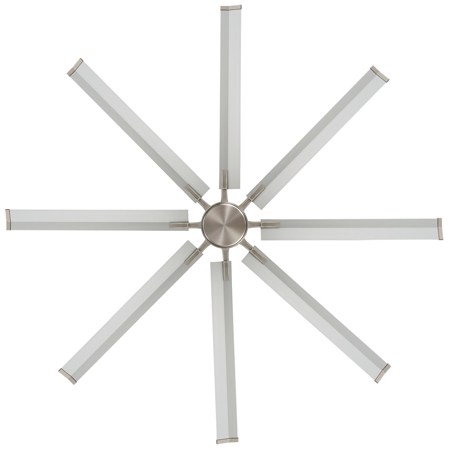 Ceiling Fan 72" Industrial Brushed Nickel 8-Blade