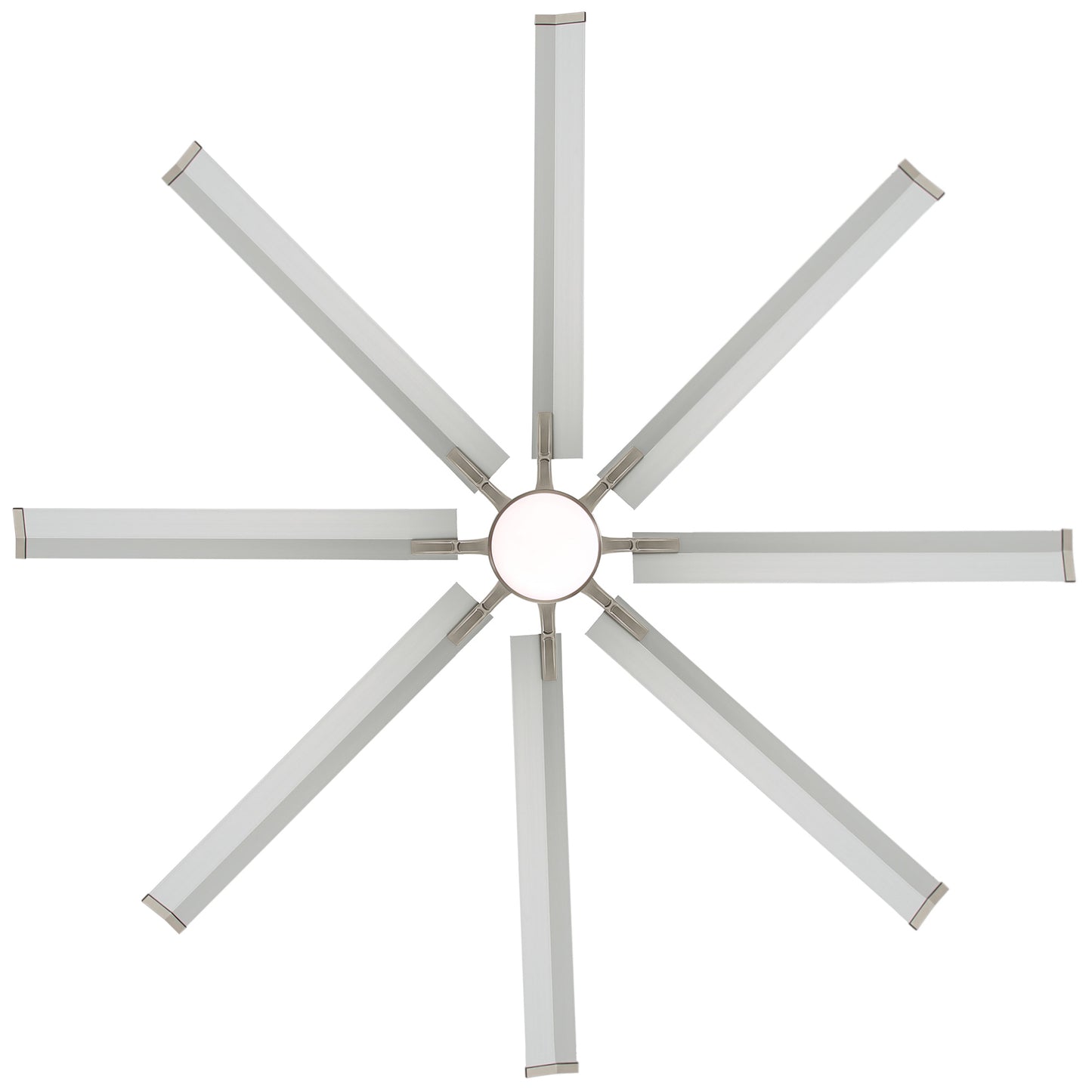 96" Brushed Nickel Ceiling Fan with Light & Remote – Smart 6-Blade, Quiet DC Motor
