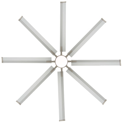 96" Brushed Nickel Ceiling Fan with Light & Remote – Smart 6-Blade, Quiet DC Motor
