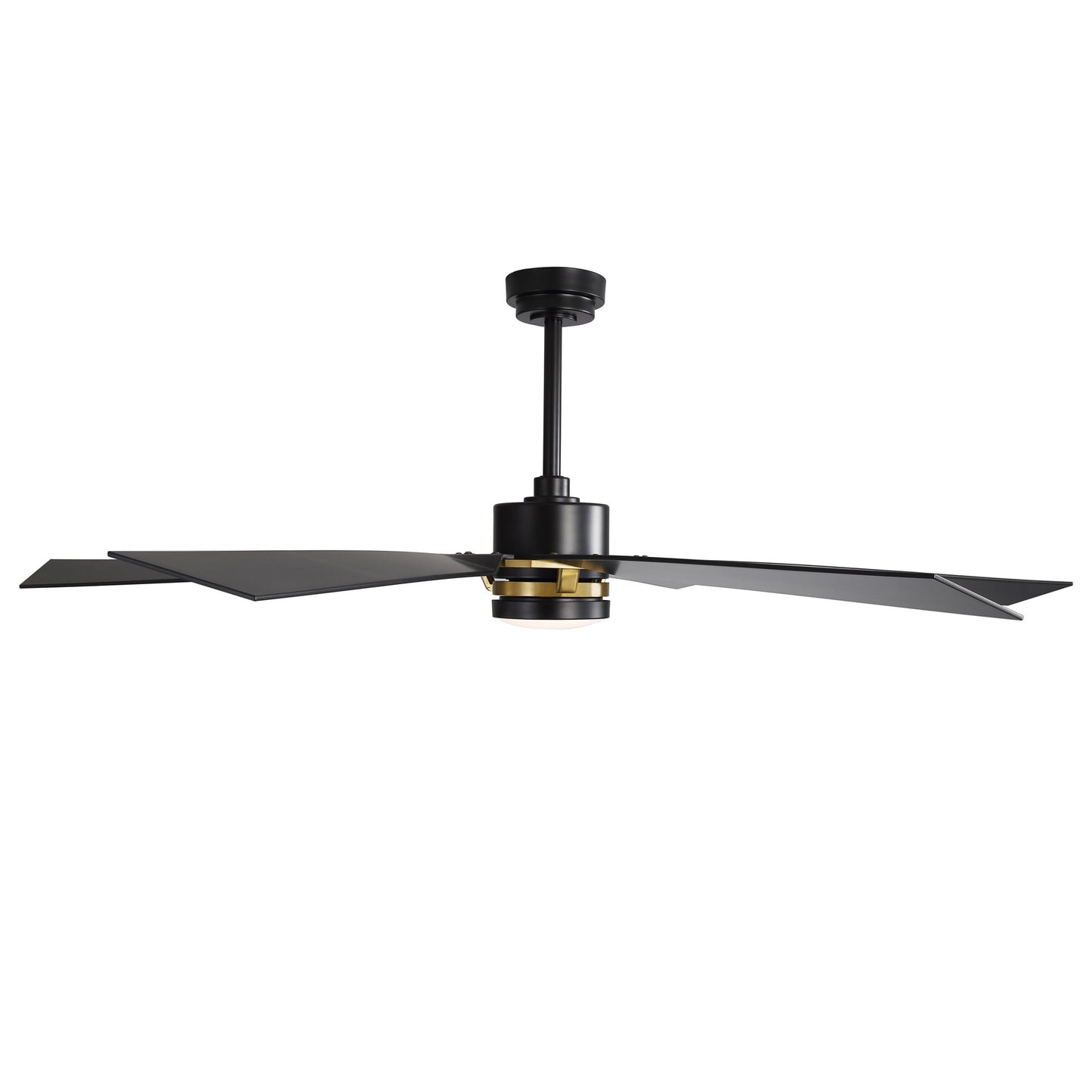 60" Black & Gold Ceiling Fan with Light & Remote – Smart 6-Blade, DC Motor