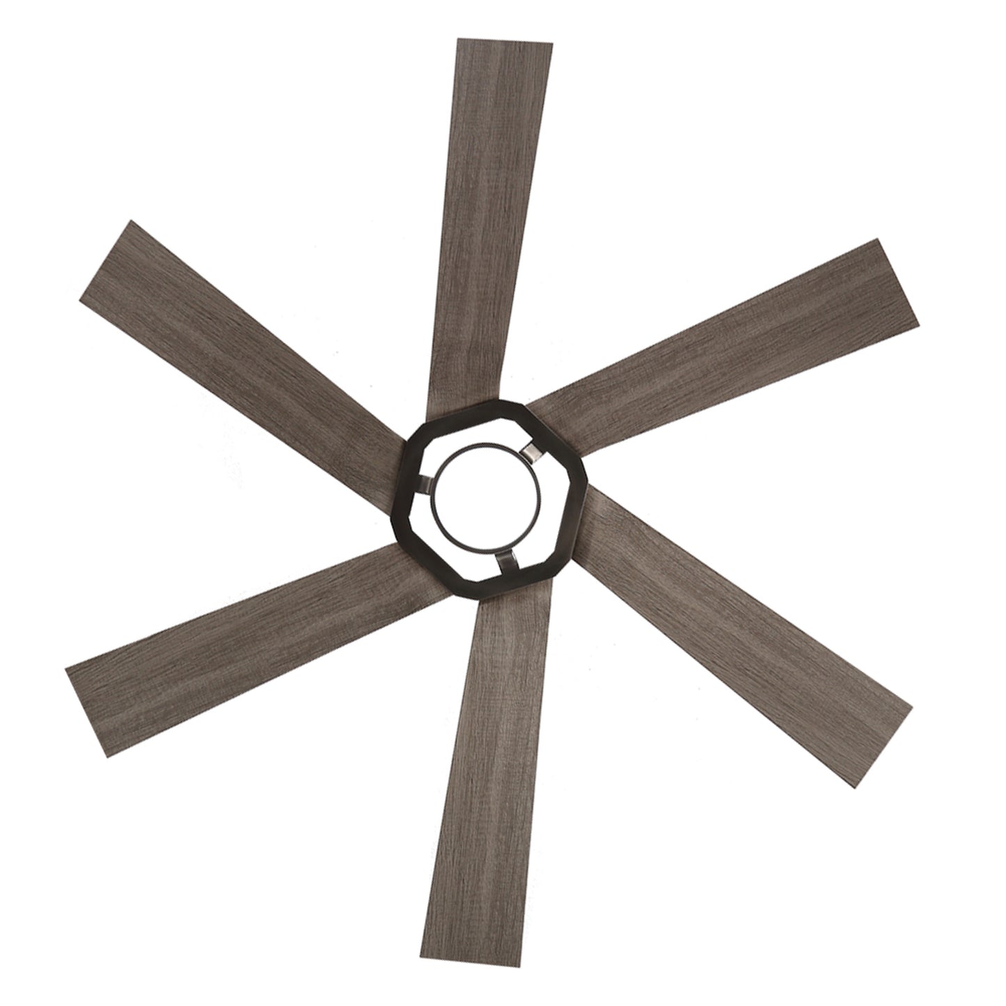 60" Brushed Nickel & Wood Ceiling Fan with Light & Remote – Smart 6-Blade, DC Motor