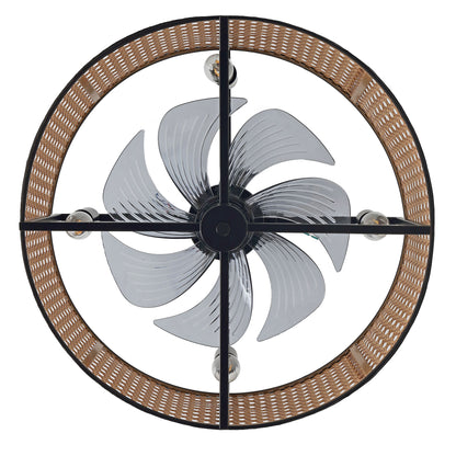 18" Fandelier Ceiling Fan with Light and Remote – Semi Flush Mount Small Space Fan