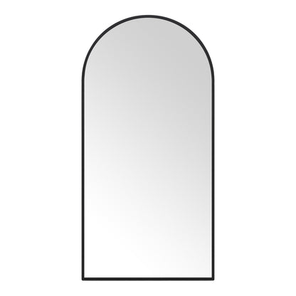 Wall Mirror 20x40" Modern Black Framed Arched Design