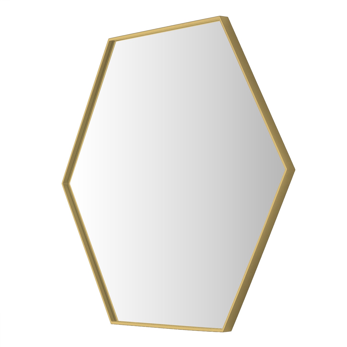 Wall Mirror 24x30" Modern Gold Hexagon Framed Mirror