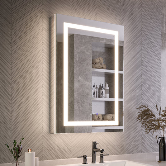 Medicine Cabinet 24x36" LED Inset Anti-Fog Mirrored Storage