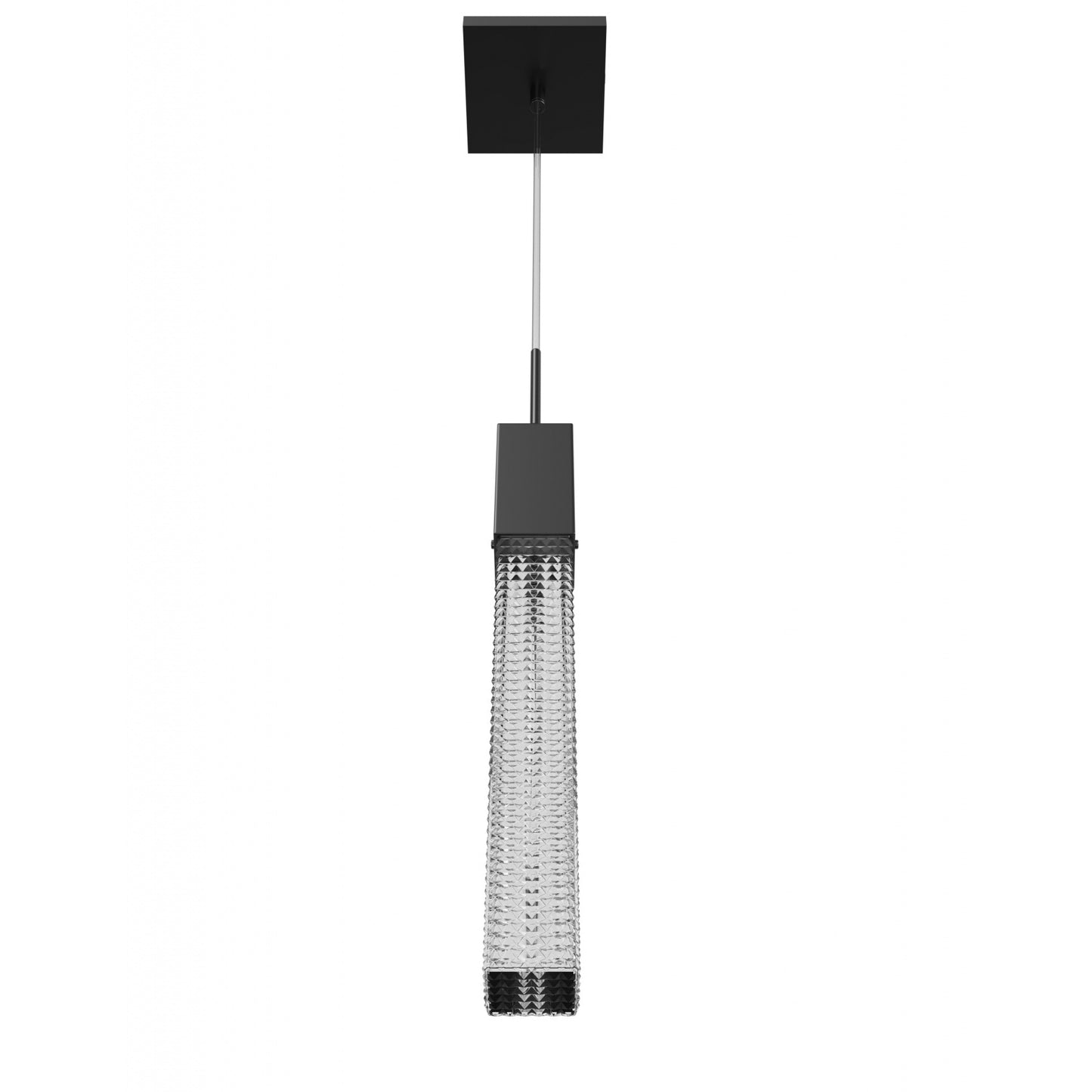 Boa 1-Light LED Dark Bronze Studded Glass Pendant Light