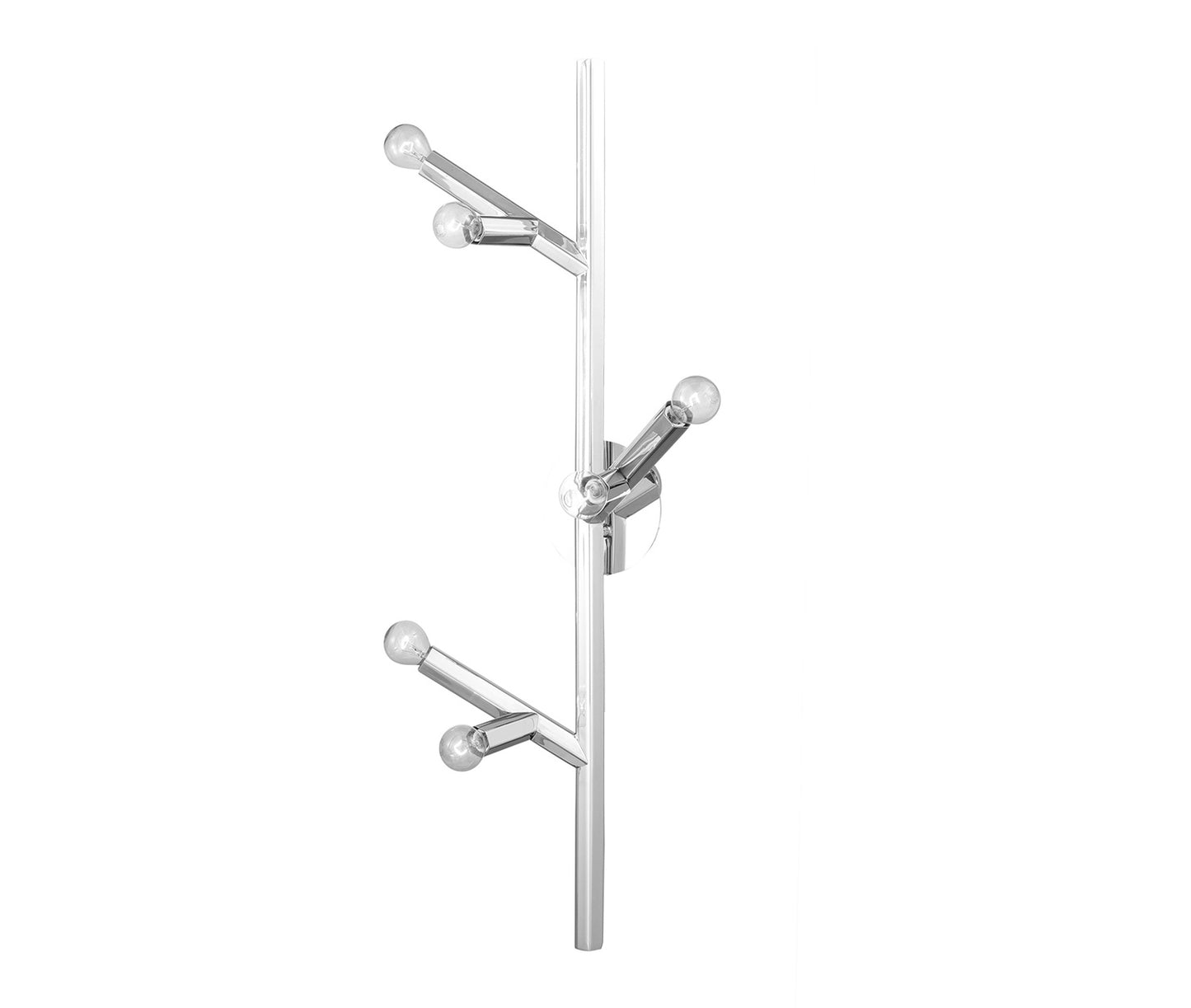 The Oaks Polished Nickel 6-Light Modern Branch Wall Sconce