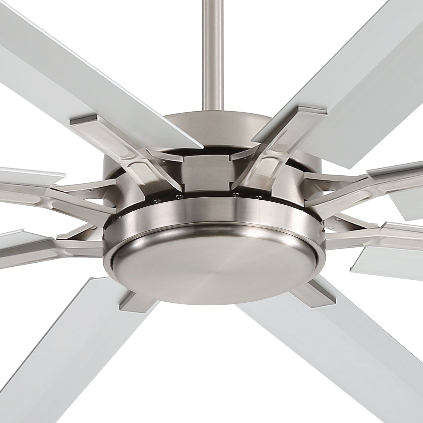 Ceiling Fan 72" Industrial Brushed Nickel 8-Blade