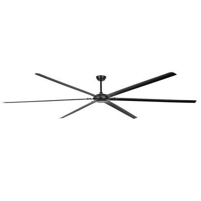 Ceiling Fan Modern 120" Industrial 6-Blade Black Metal
