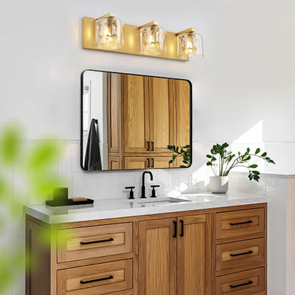 Kolt Gold Traditional 3-Light Bathroom Vanity Light