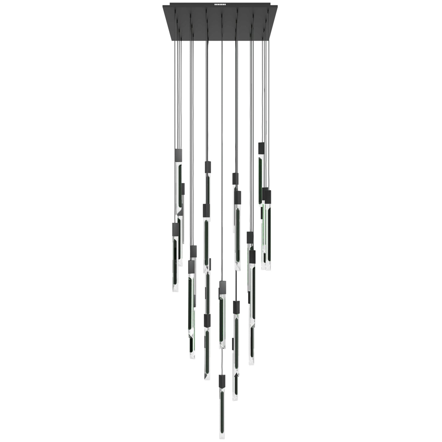 Alpine 31-Light Light Black Jade Glass Pendant Light
