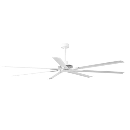 Ceiling Fan Modern 100" Industrial 7-Blade White Metal