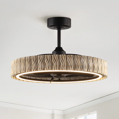 29" Farmhouse Fandelier Ceiling Fan with LED Light
